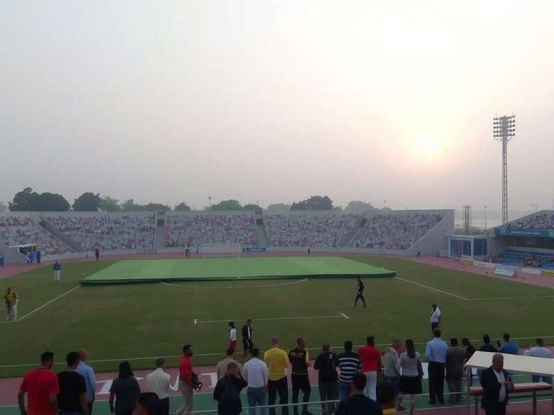 Young football talent in training session